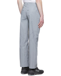 032c Silver Polyester Trousers