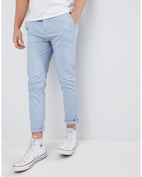 ASOS DESIGN Skinny Cropped Chinos In Dusky Blue
