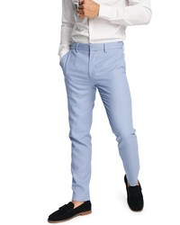Topman Skinny Trousers In Light Blue At Nordstrom