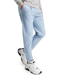Topman Tapered Cotton Pants In Light Blue At Nordstrom