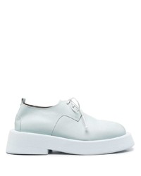Light Blue Chunky Leather Derby Shoes