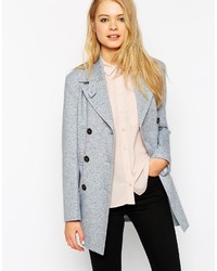 Asos Collection Summer Pea Coat In Texture