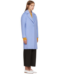 Cédric Charlier Blue Wool Coat
