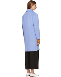 Cédric Charlier Blue Wool Coat