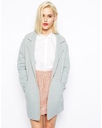 Asos Collection Coat In Texture With Raw Edge