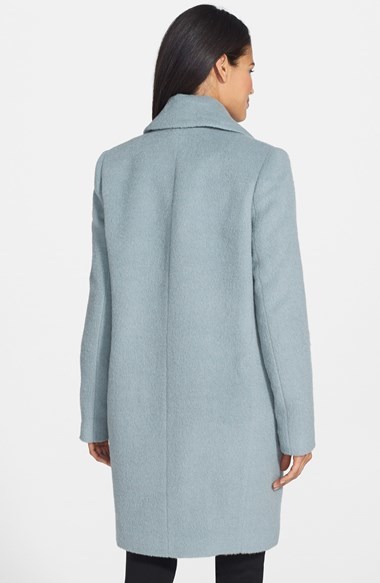 Elie Tahari Sicily One Button Wool Blend Notch Collar Coat, $