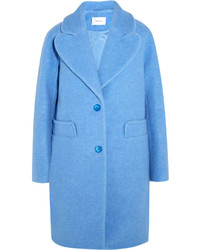 Carven Wool Blend Coat Blue