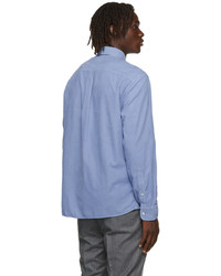 Brunello Cucinelli Blue Corduroy Loose Fit Shirt