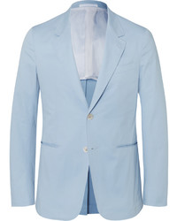 Caruso Blue Slim Fit Stretch Cotton Suit Jacket
