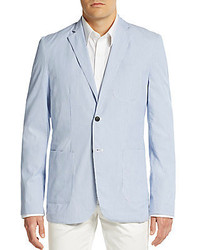 Report Collection Pin Feather Cotton Blazer