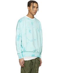 Faith Connexion Blue Distressed Tie Dye Pullover