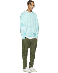 Faith Connexion Blue Distressed Tie Dye Pullover