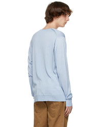 Junya Watanabe Blue Silk Jersey Thin Sweater