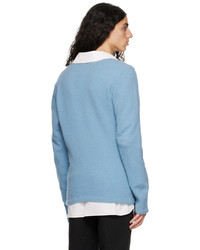 Comme Des Garcons Homme Plus Blue Slashed Sweater