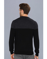 Calvin Klein Color Blocked Crew 12gg Merino Sweater