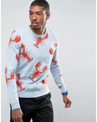 Asos Crew Neck Sweater With Lobster Design