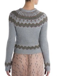 Valentino Fair Isle Crewneck Sweater