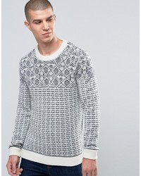 Selected Homme Pattern Stitch Crew Neck