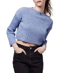 Topshop Marled Crop Sweater
