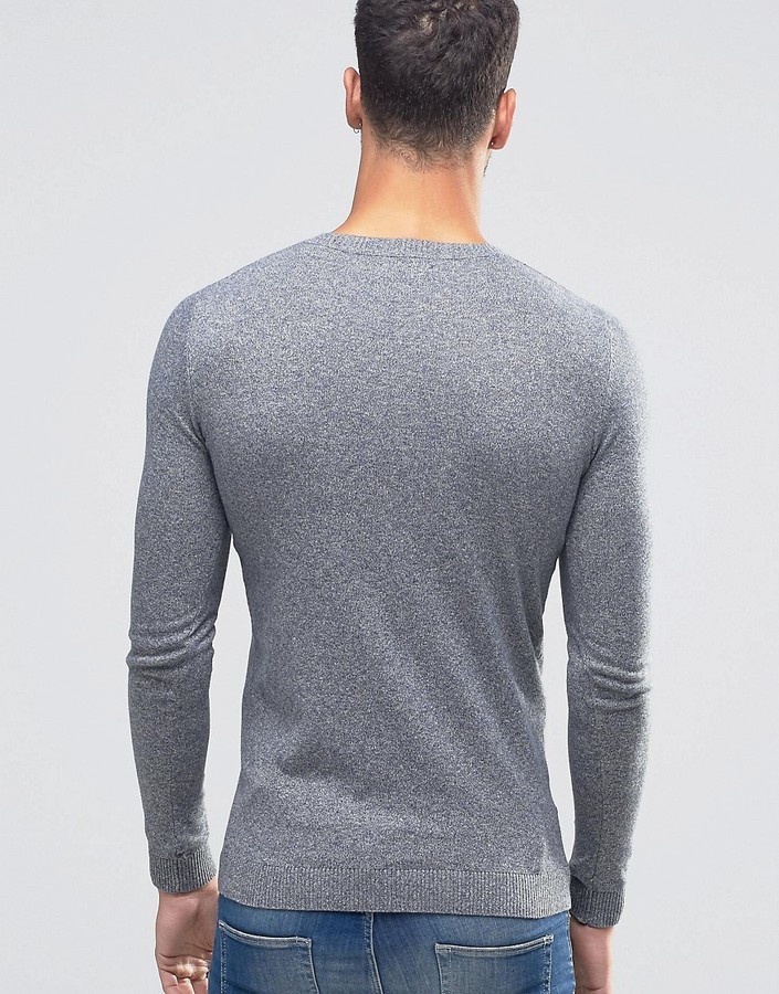 Asos Muscle Fit Crew Neck Sweater, $16 | Asos | Lookastic