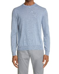 Canali Solid Crewneck Wool Sweater