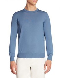 Brunello Cucinelli Solid Wool Cashmere Blend Sweater