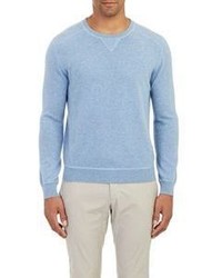 Z Zegna Stockinette Stitched Sweater Blue