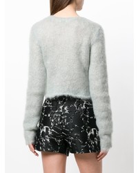 Saint Laurent Textured Cropped Sweater