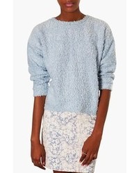 Topshop Textured Sweater Light Blue 10