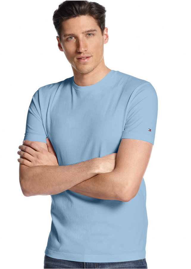 light blue tommy hilfiger t shirt