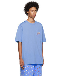 Nike Blue Cotton T Shirt
