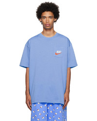 Nike Blue Cotton T Shirt