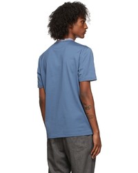 Brunello Cucinelli Blue Grey Cotton T Shirt