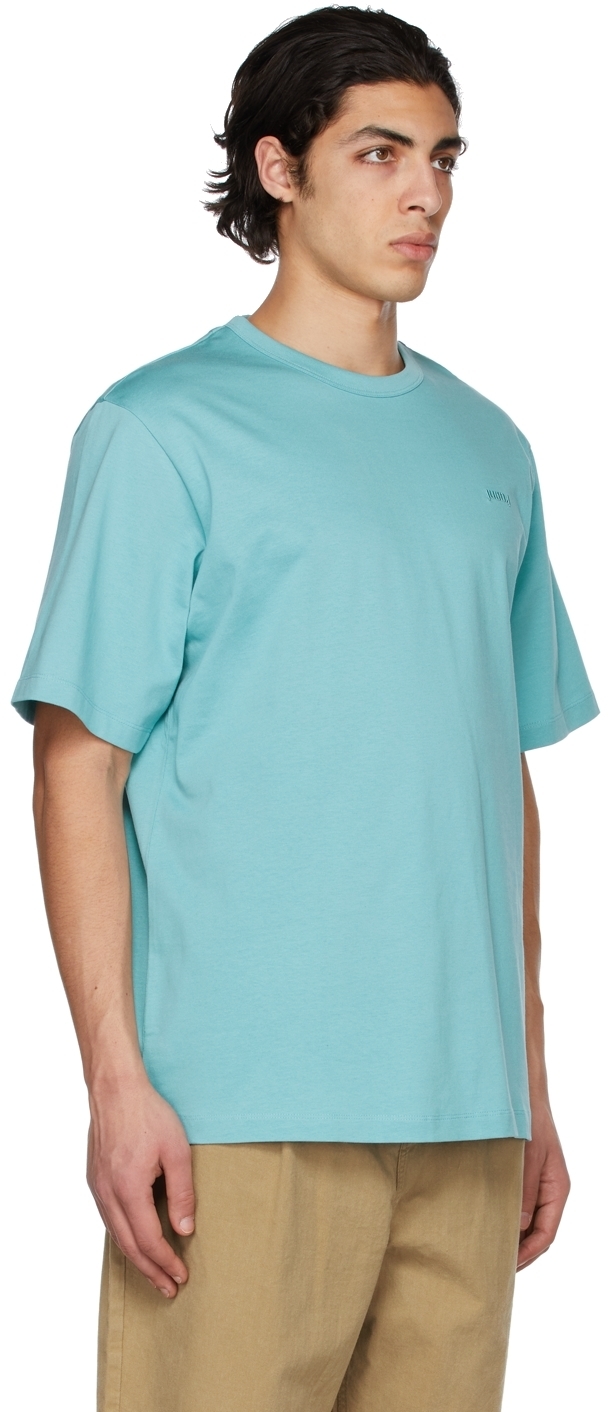 Juun.J Blue Overfit Graphic Half Sleeve T Shirt, $325 | SSENSE | Lookastic