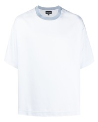 Giorgio Armani Contrasting Collar Lyocell T Shirt