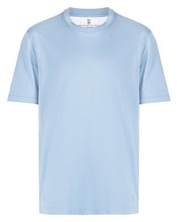 Brunello Cucinelli Crew Neck Cotton Linenflax T Shirt
