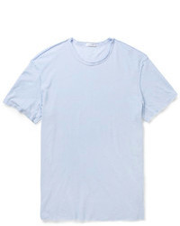 James Perse Distressed Slub Linen And Cotton Blend T Shirt