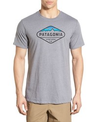 Patagonia Fitz Roy Crest Slim Fit Organic Cotton Blend T Shirt