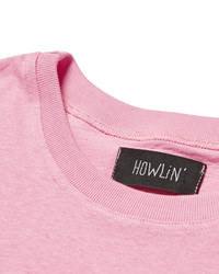 Howlin Space Echo Slub Cotton And Linen Blend Jersey T Shirt