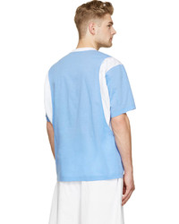 Kolor Light Blue Perforated Trim T Shirt