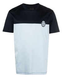 Billionaire Logo Embroidered Two Tone T Shirt