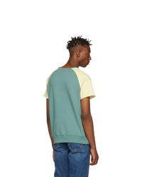 Nudie Jeans Off White And Green Colors Sune T Shirt