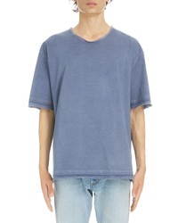 Maison Margiela Overdyed Distressed Cotton T Shirt In Blue At Nordstrom