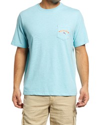 Tommy Bahama Paw 4 Course Cotton Tee In Hummingbird Blue Heather At Nordstrom