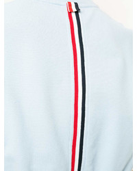 Thom Browne Relaxed Fit Short Sleeve Tee With Red White And Blue Stripe In Classic Pique