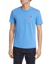 Comme Des Garcons Play Small Heart Cotton T Shirt In Blue At Nordstrom
