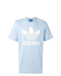 Men's Light Blue Crew-neck T-shirts by 