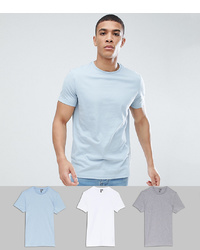 ASOS DESIGN T Shirt With Crew Neck 3 Pack Save