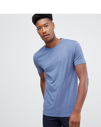 ASOS DESIGN Tall Relaxed Fit T Shirt With Crew Neck In Blue Indigo Marl