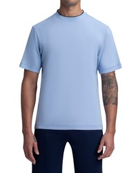 Bugatchi Tipped Crewneck T Shirt In Sky At Nordstrom